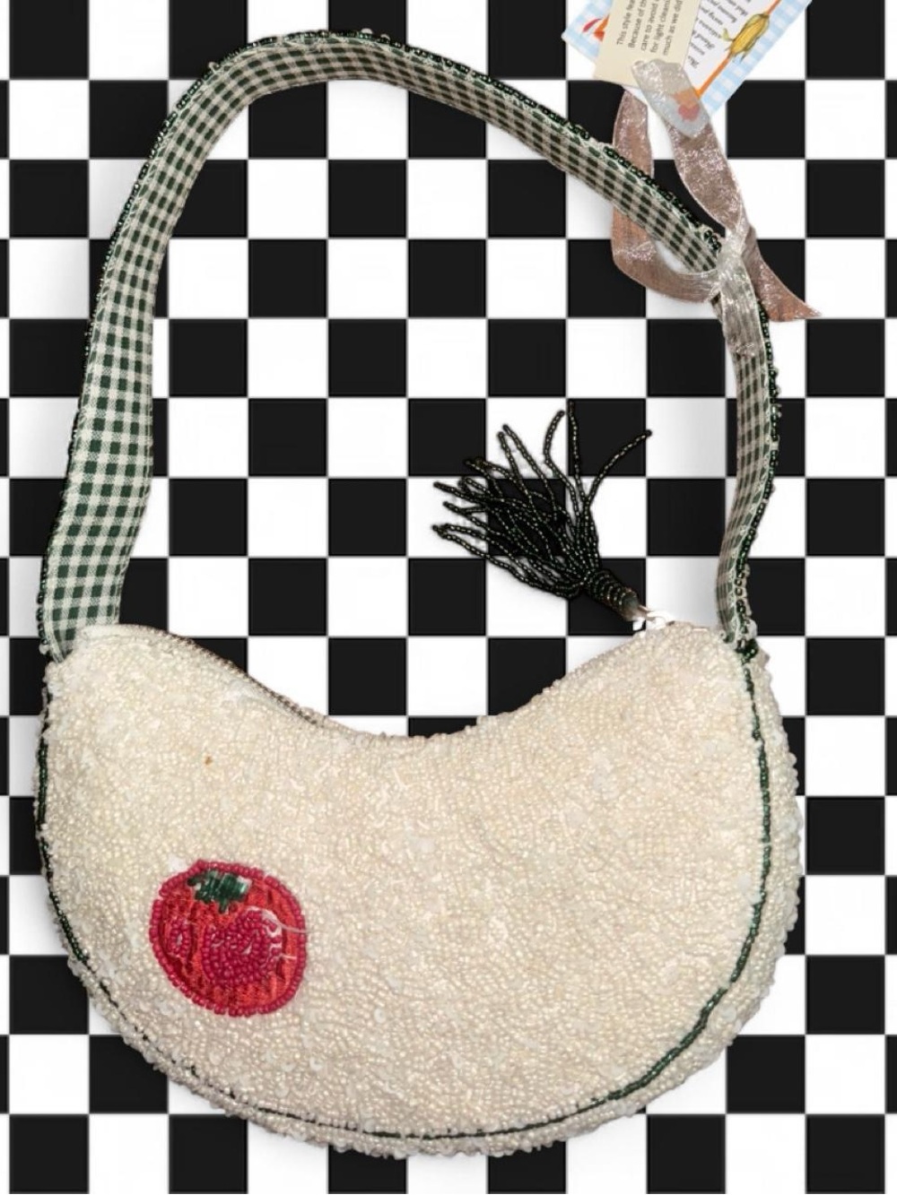 Viral Beaded Tomato Carrot Shoulder Bag - Picture 2 of 4